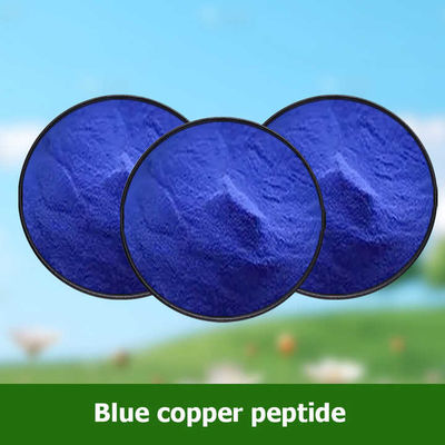 Cosmetic Ingredients GHK Cu Copper Peptide  CAS 49557-75-7 Blue Copper